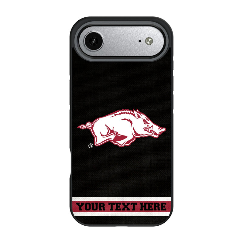 University of Arkansas Fayetteville Razorbacks Personalized Stripe iPhone Bump Phone Case for Apple iPhone