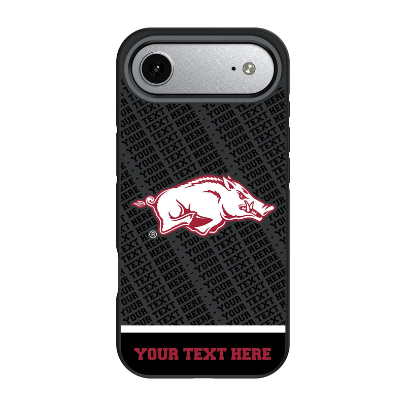 University of Arkansas Fayetteville Razorbacks Personalized EndZone Plus iPhone Bump Phone Case for Apple iPhone