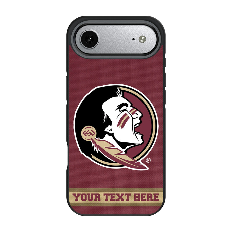 Florida State University Seminoles Personalized Stripe iPhone Bump Phone Case for Apple iPhone