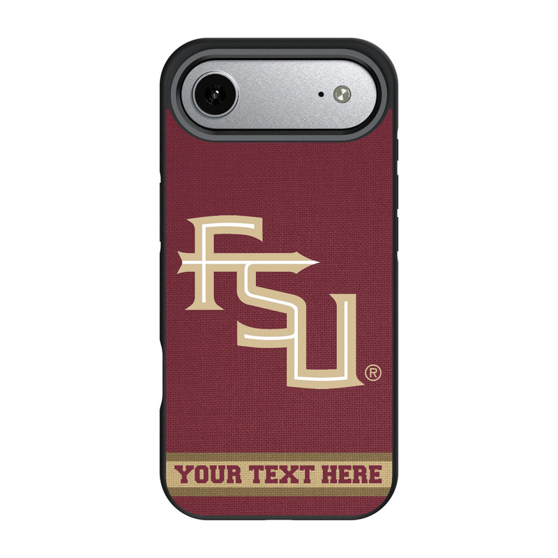 Florida State University Seminoles Athletic Wordmark Personalized Stripe iPhone Bump Phone Case for Apple iPhone