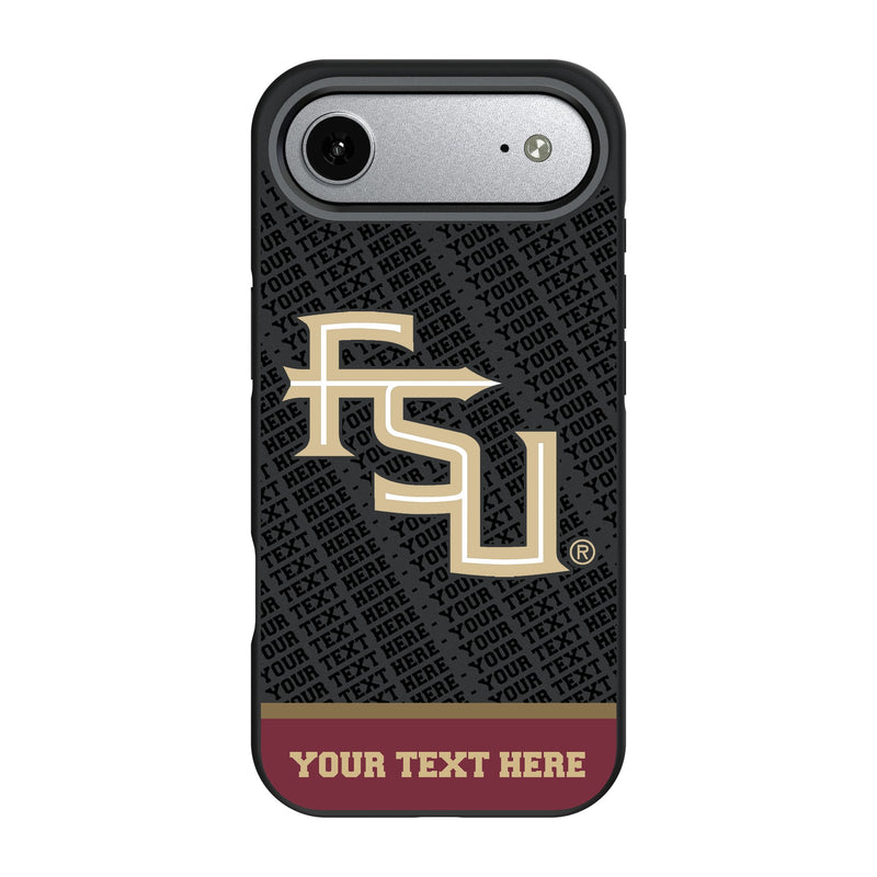 Florida State University Seminoles Athletic Wordmark Personalized EndZone Plus iPhone Bump Phone Case for Apple iPhone