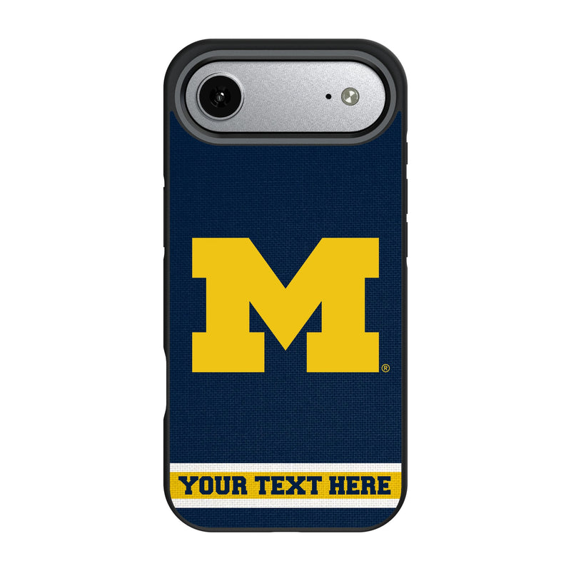 University of Michigan Wolverines Personalized Stripe iPhone Bump Phone Case for Apple iPhone