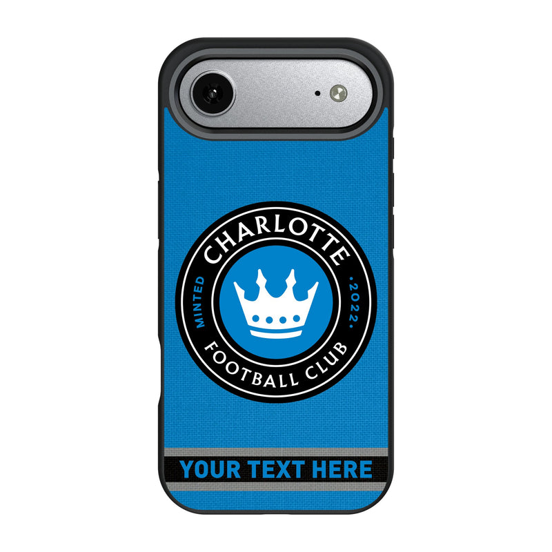 Charlotte FC Personalized Stripe iPhone Bump Phone Case for Apple iPhone