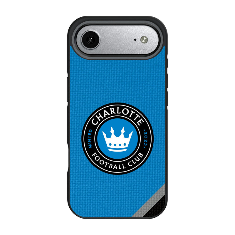 Charlotte FC Diagonal Stripe iPhone Bump Phone Case for Apple iPhone