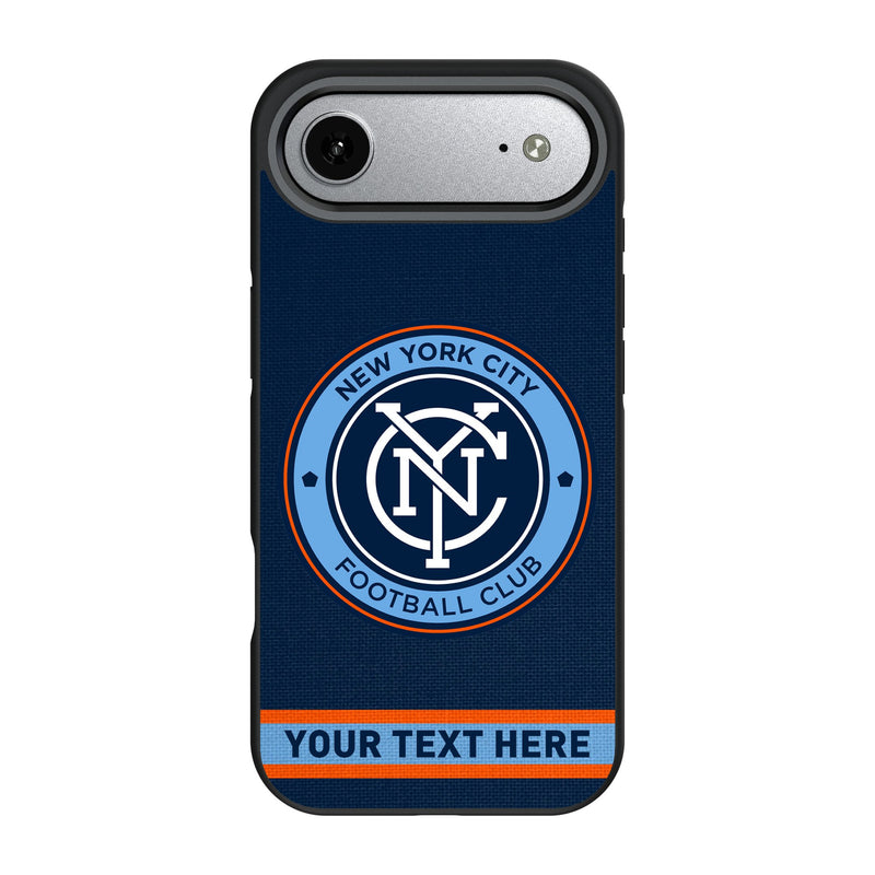 New York City FC Personalized Stripe iPhone Bump Phone Case for Apple iPhone