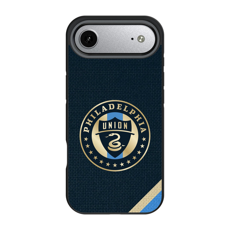 Philadelphia Union Diagonal Stripe iPhone Bump Phone Case for Apple iPhone
