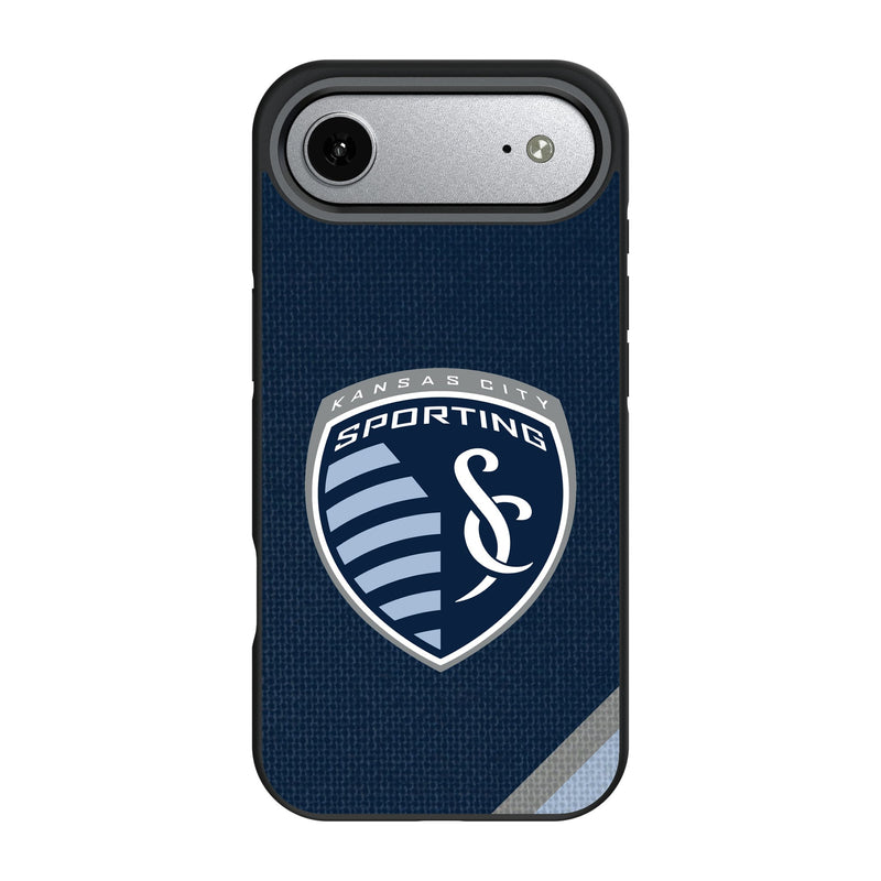 Sporting Kansas City Diagonal Stripe iPhone Bump Phone Case for Apple iPhone