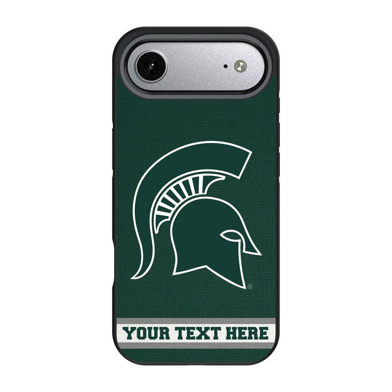 Michigan State University Spartans Personalized Stripe iPhone Bump Phone Case for Apple iPhone