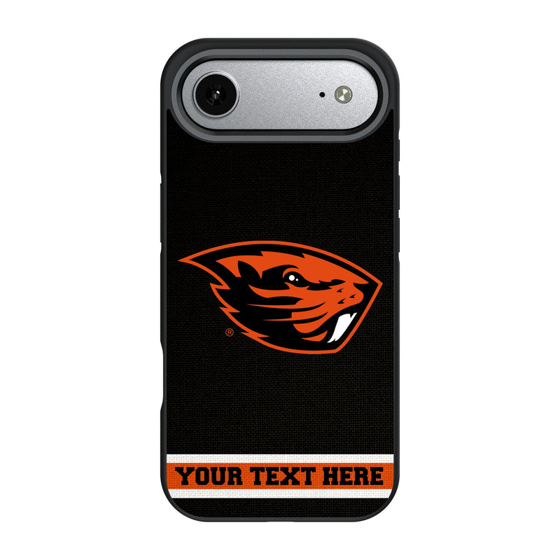Oregon State University Beavers Personalized Stripe iPhone Bump Phone Case for Apple iPhone