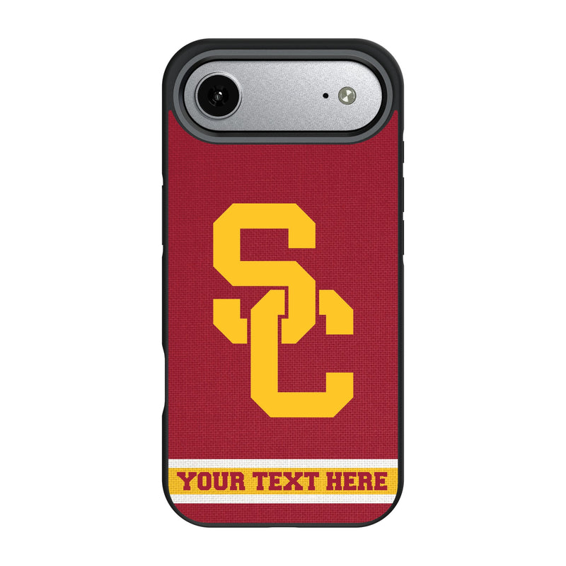 University of Southern California Trojans Personalized Stripe iPhone Bump Phone Case for Apple iPhone