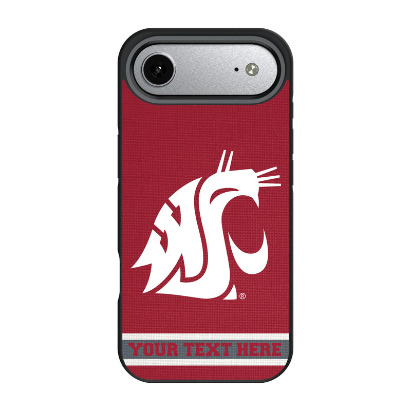 Washington State University Cougars Personalized Stripe iPhone Bump Phone Case for Apple iPhone