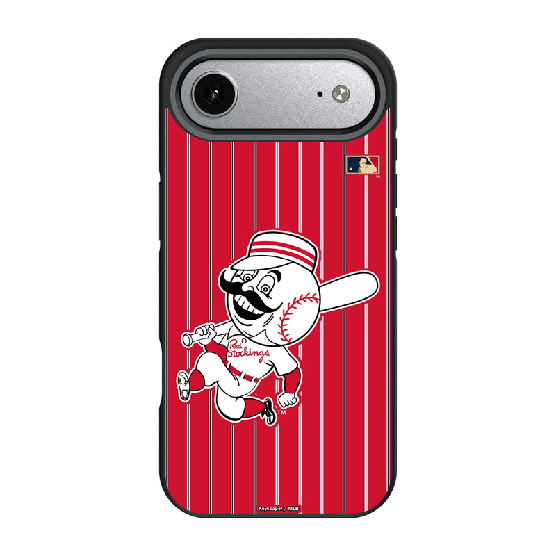 Cincinnati Reds 1953-1967 - Cooperstown Collection Pinstripe iPhone Bump Phone Case for Apple iPhone
