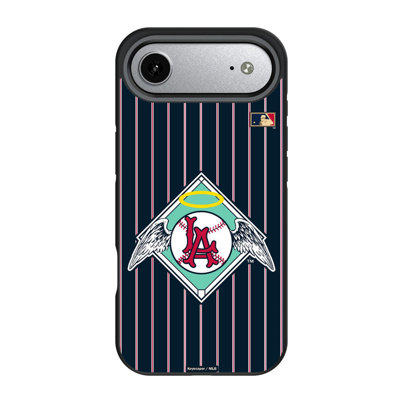 LA Angels 1961-1965 - Cooperstown Collection Pinstripe iPhone Bump Phone Case for Apple iPhone
