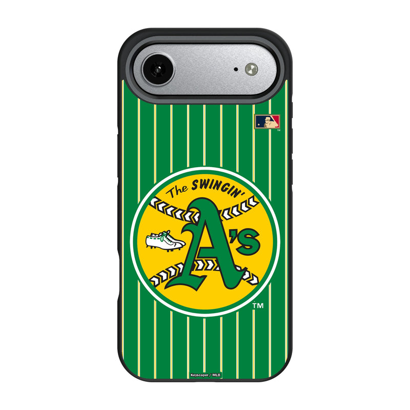 Oakland As 1971-1981 - Cooperstown Collection Pinstripe iPhone Bump Phone Case for Apple iPhone