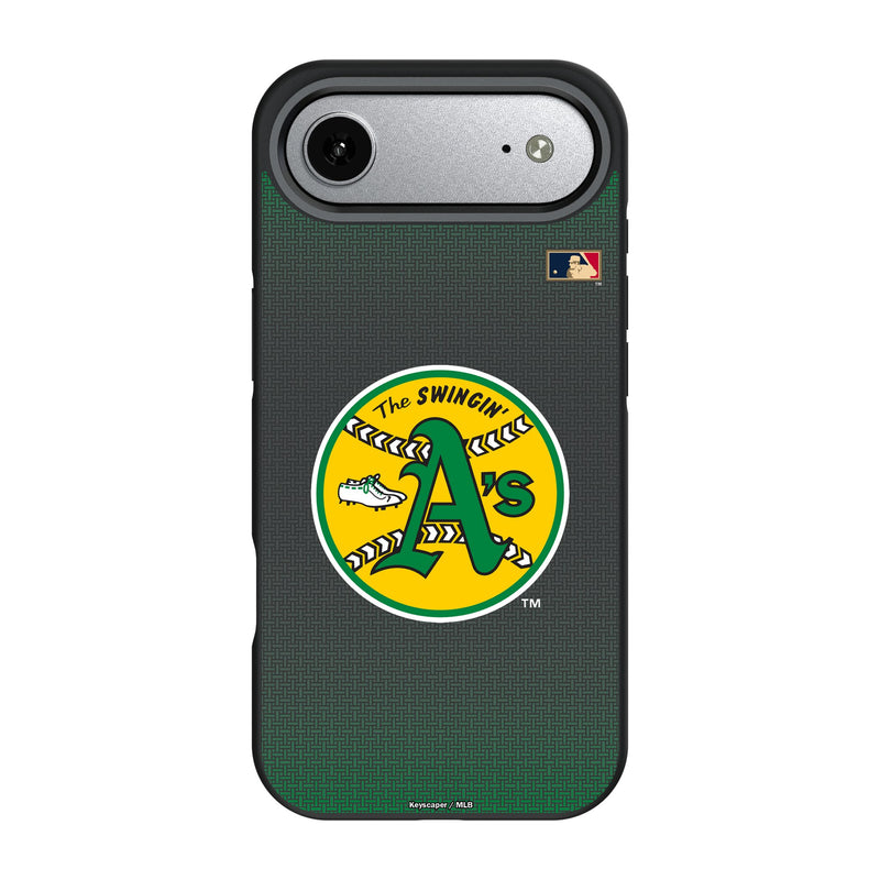 Oakland As 1971-1981 - Cooperstown Collection Linen iPhone Bump Phone Case for Apple iPhone