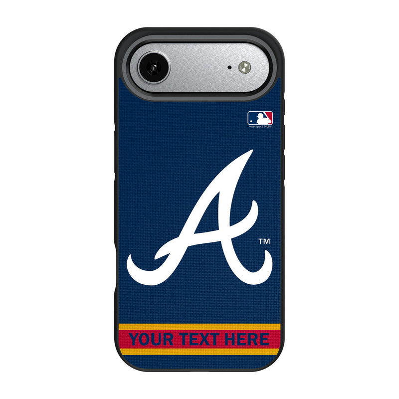 Atlanta Braves Personalized Stripe iPhone Bump Phone Case for Apple iPhone