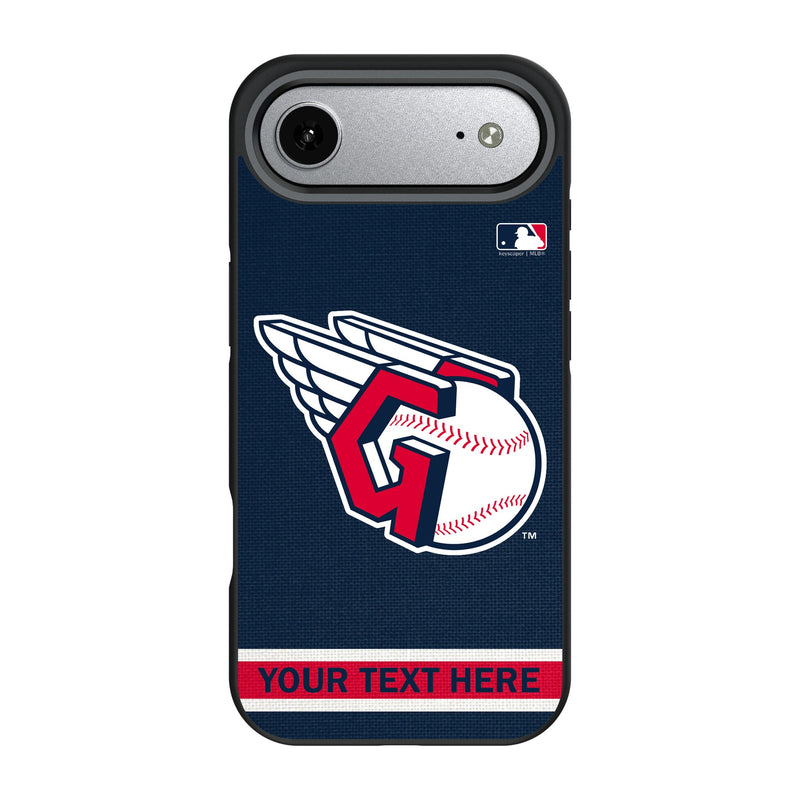 Cleveland Guardians Personalized Stripe iPhone Bump Phone Case for Apple iPhone