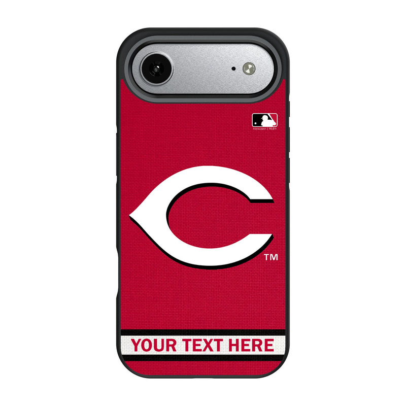 Cincinnati Reds Personalized Stripe iPhone Bump Phone Case for Apple iPhone