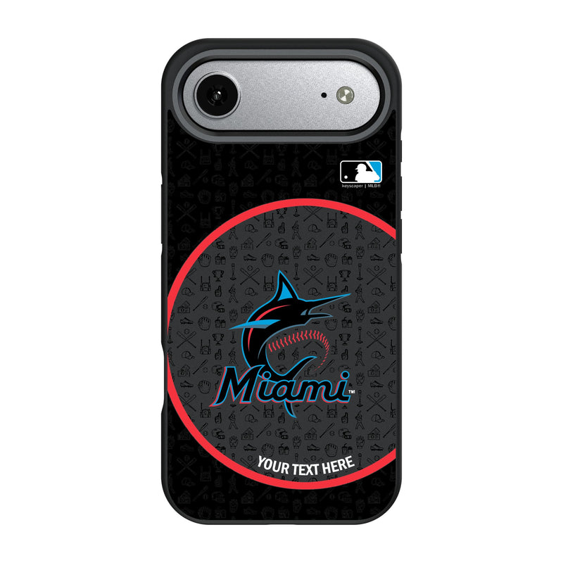 Miami Marlins Personalized Circle iPhone Bump Phone Case for Apple iPhone