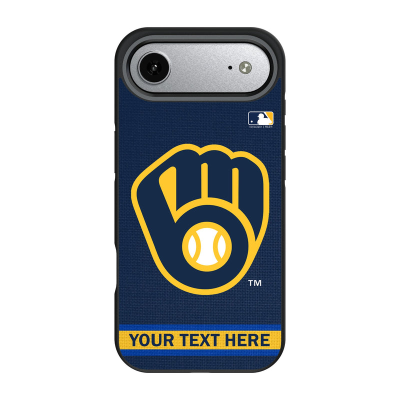 Milwaukee Brewers Personalized Stripe iPhone Bump Phone Case for Apple iPhone