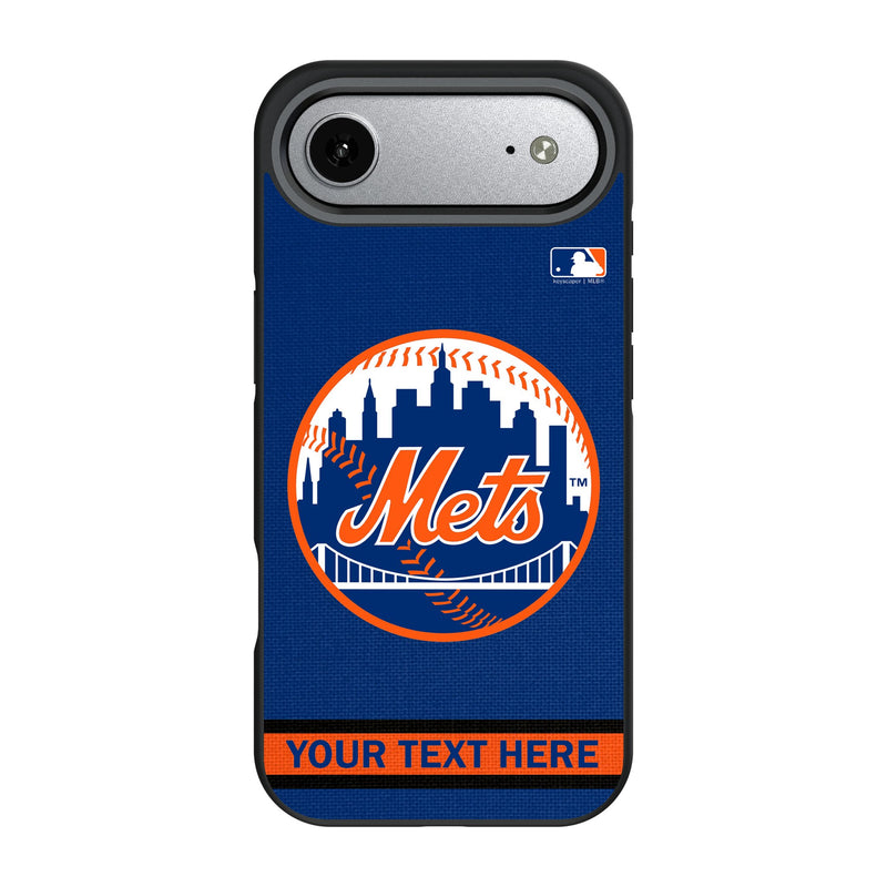 New York Mets Personalized Stripe iPhone Bump Phone Case for Apple iPhone