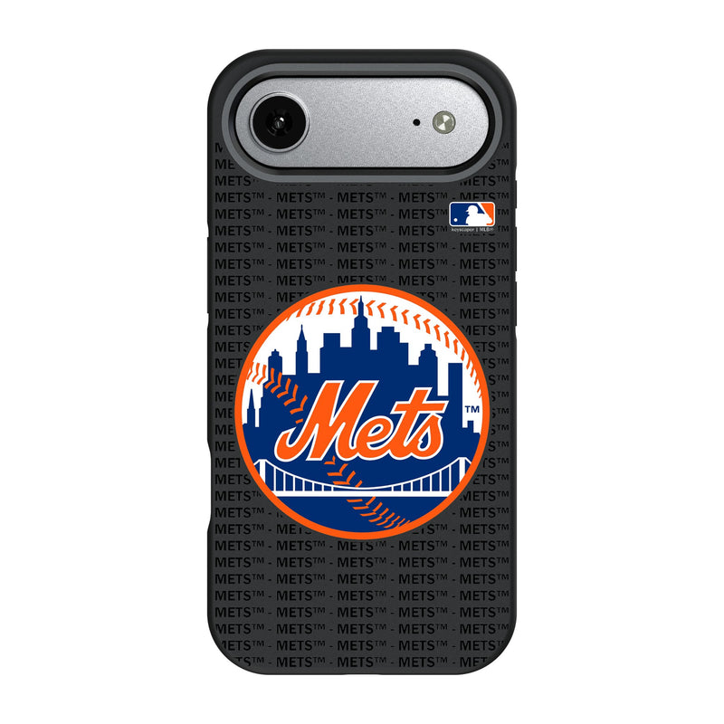 New York Mets Text Backdrop iPhone Bump Phone Case for Apple iPhone