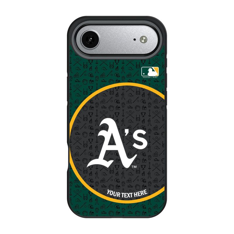 Oakland Athletics Personalized Circle iPhone Bump Phone Case for Apple iPhone