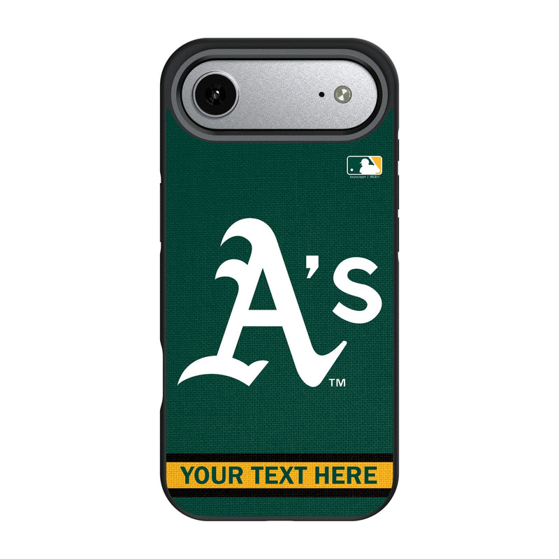 Oakland Athletics Personalized Stripe iPhone Bump Phone Case for Apple iPhone