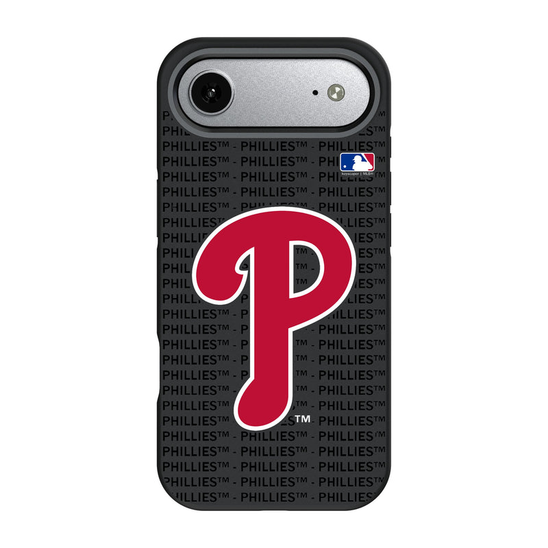 Philadelphia Phillies Text Backdrop iPhone Bump Phone Case for Apple iPhone
