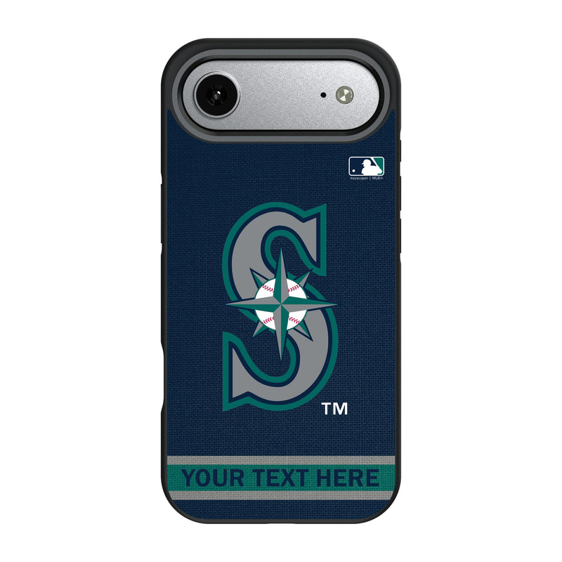Seattle Mariners Personalized Stripe iPhone Bump Phone Case for Apple iPhone