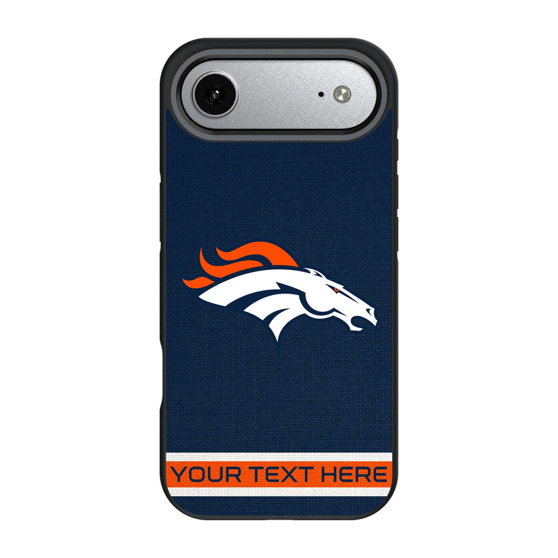 Denver Broncos Personalized Stripe iPhone Bump Phone Case for Apple iPhone