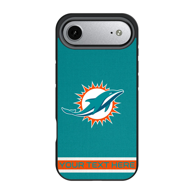 Miami Dolphins Personalized Stripe iPhone Bump Phone Case for Apple iPhone