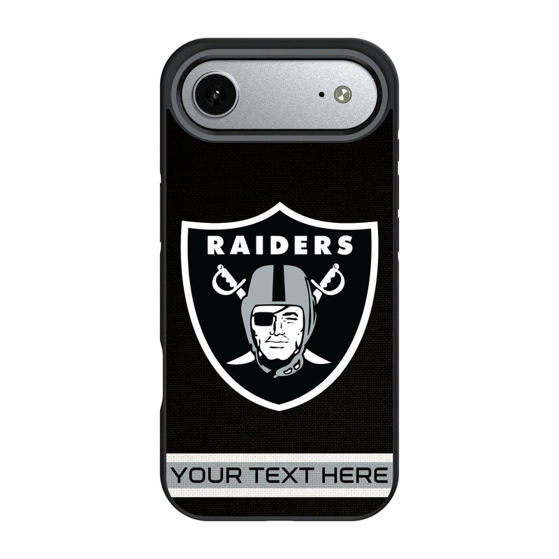 Las Vegas Raiders Personalized Stripe iPhone Bump Phone Case for Apple iPhone