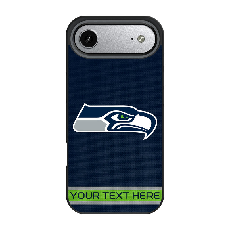Seattle Seahawks Personalized Stripe iPhone Bump Phone Case for Apple iPhone