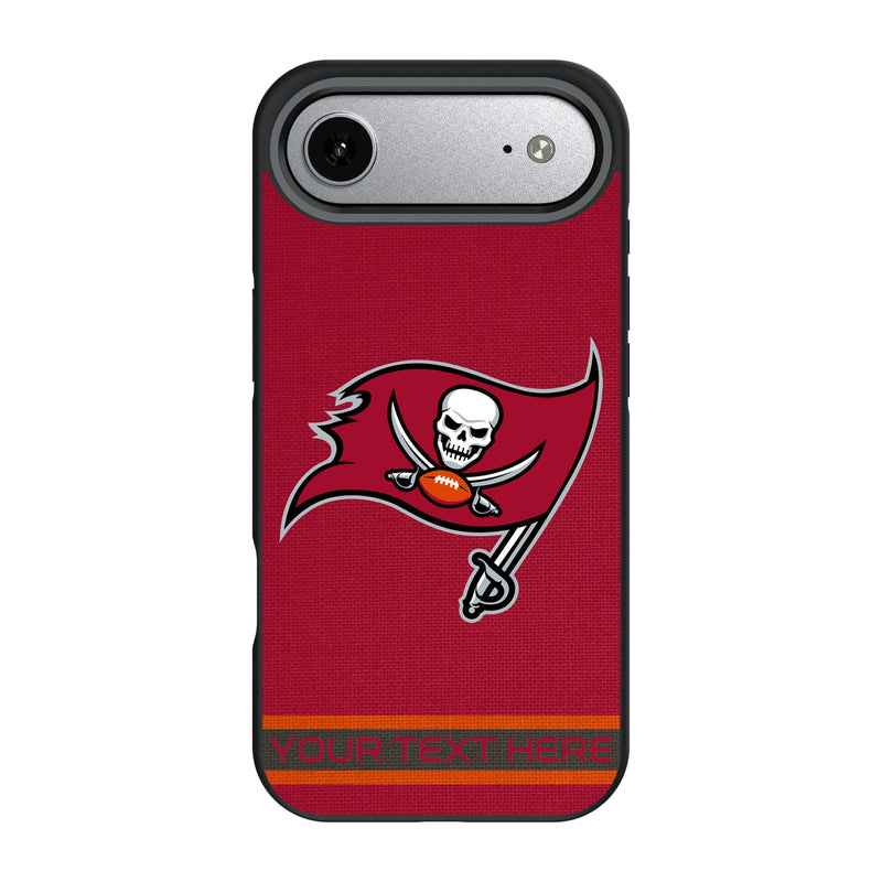 Tampa Bay Buccaneers Personalized Stripe iPhone Bump Phone Case for Apple iPhone