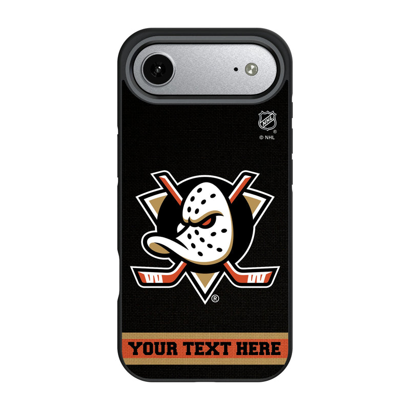 Anaheim Ducks Personalized Stripe iPhone Bump Phone Case for Apple iPhone