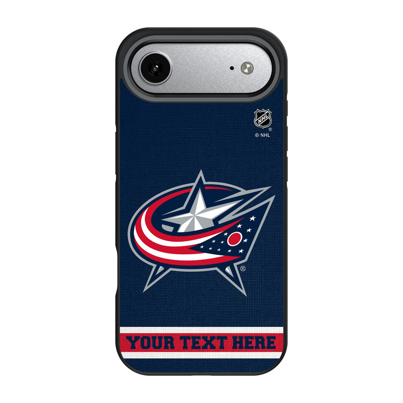 Columbus Blue Jackets Personalized Stripe iPhone Bump Phone Case for Apple iPhone
