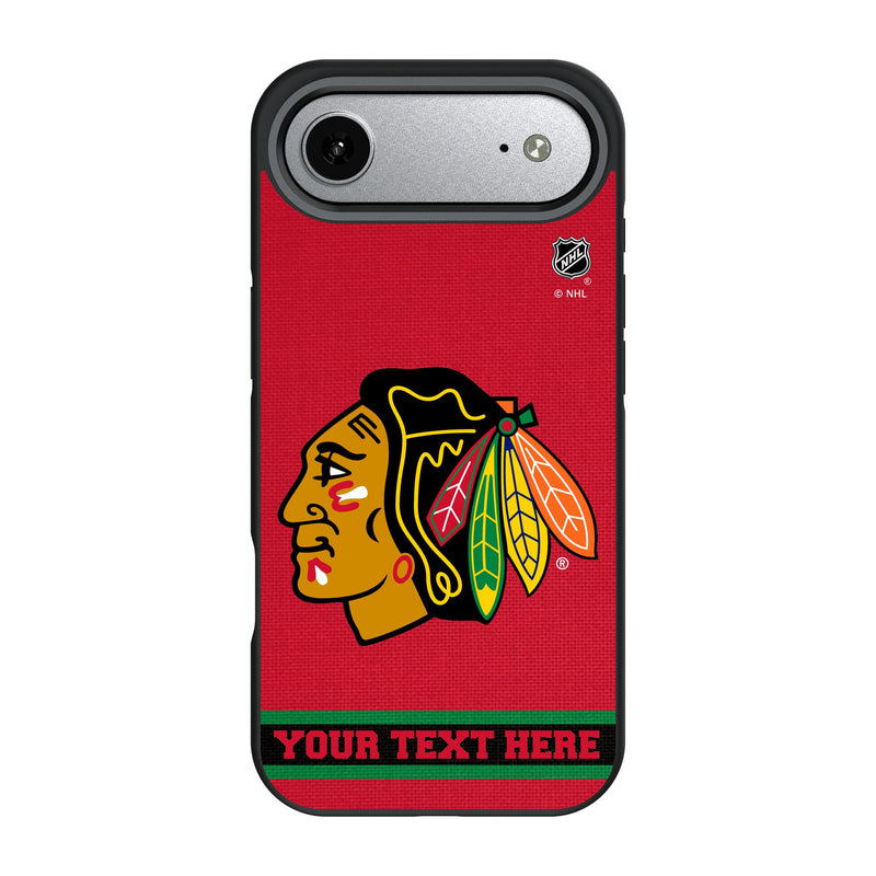 Chicago Blackhawks Personalized Stripe iPhone Bump Phone Case for Apple iPhone