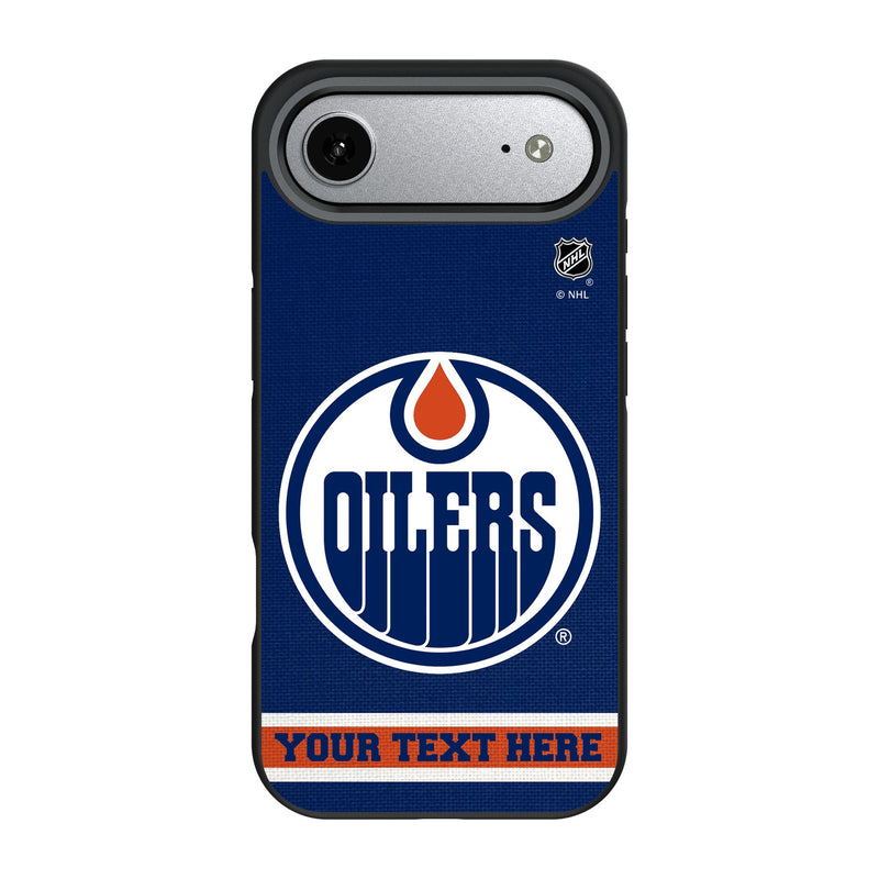 Edmonton Oilers Personalized Stripe iPhone Bump Phone Case for Apple iPhone