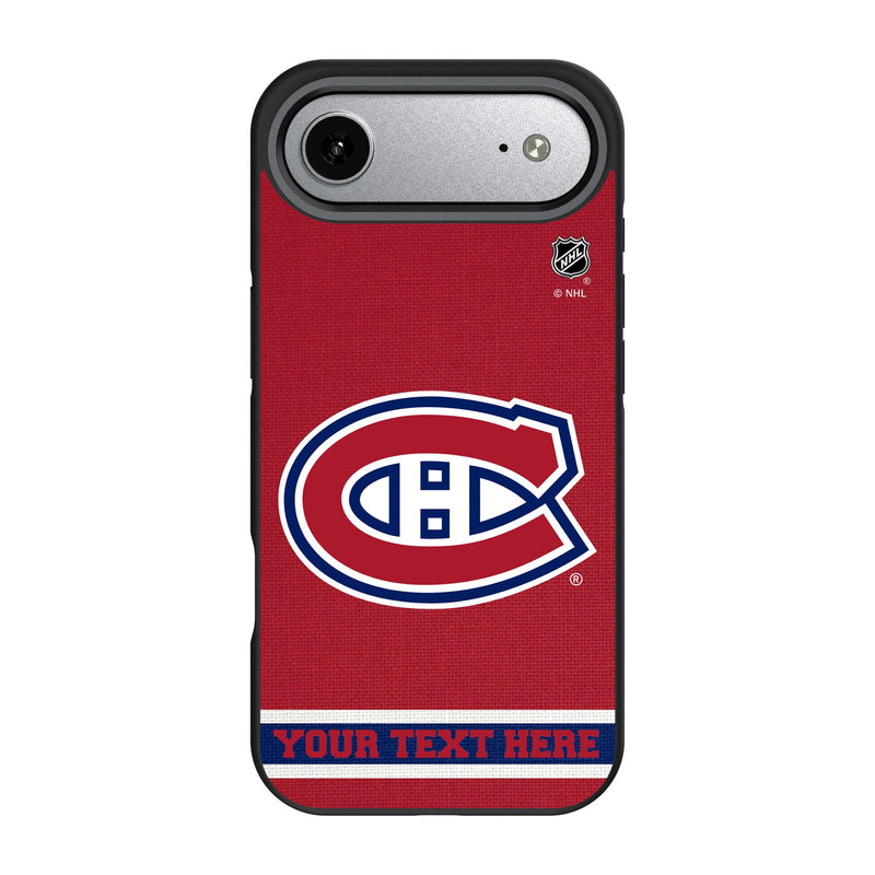 Montreal Canadiens Personalized Stripe iPhone Bump Phone Case for Apple iPhone