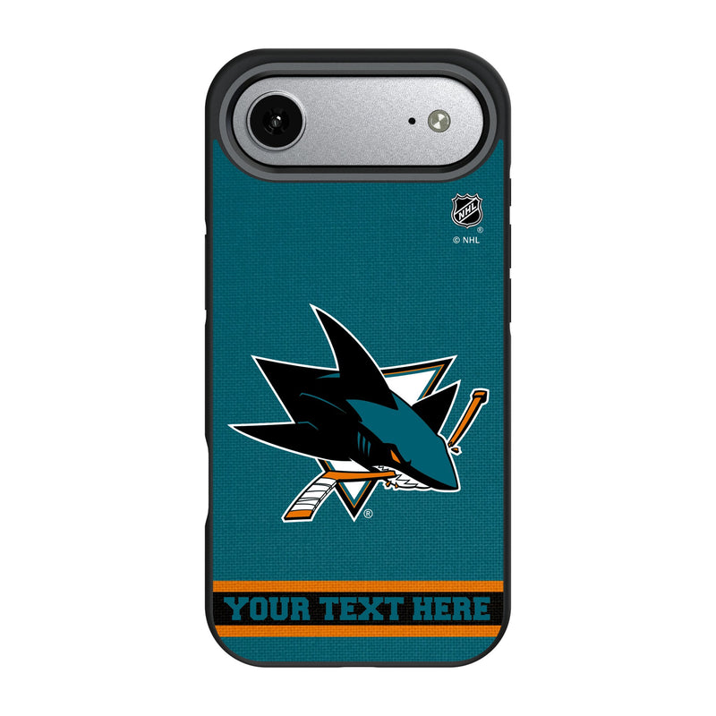 San Jose Sharks Personalized Stripe iPhone Bump Phone Case for Apple iPhone