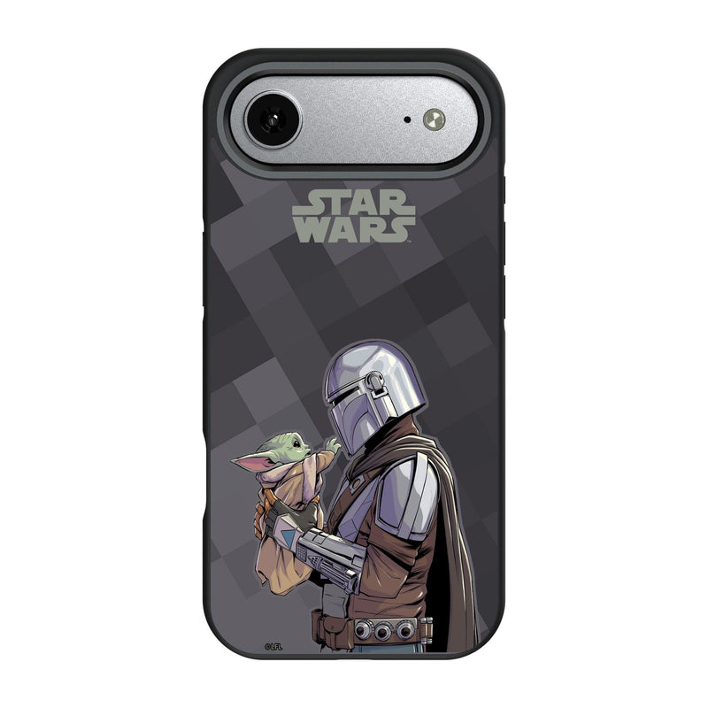 Star Wars: The Mandalorian Grogu and Din Djarin Color Block iPhone Bump Phone Case for Apple iPhone