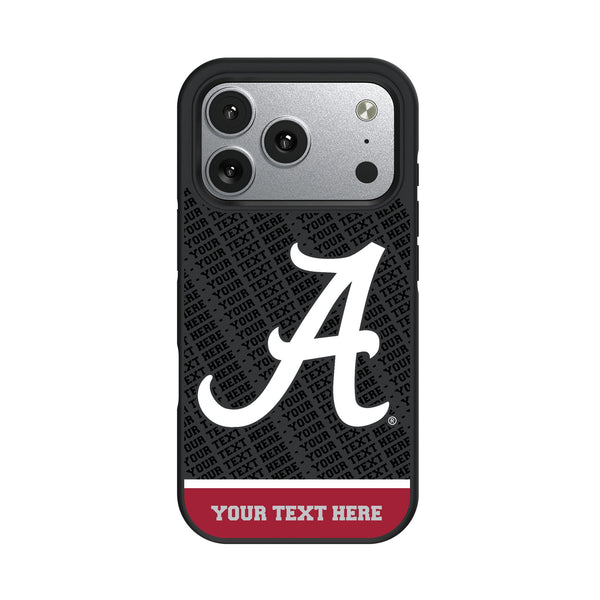 University of Alabama Crimson Tide Script A Personalized EndZone Plus iPhone Bump Phone Case for Apple iPhone