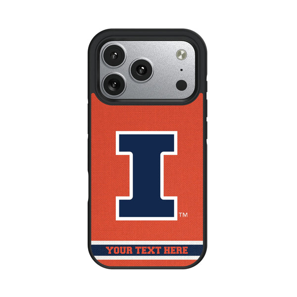 University of Illinois Fighting Illini Personalized Stripe iPhone Bump Phone Case for Apple iPhone
