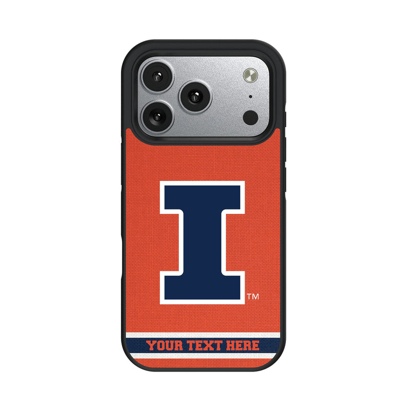University of Illinois Fighting Illini Personalized Stripe iPhone Bump Phone Case for Apple iPhone