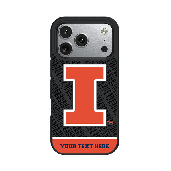 University of Illinois Fighting Illini Personalized EndZone Plus iPhone Bump Phone Case for Apple iPhone