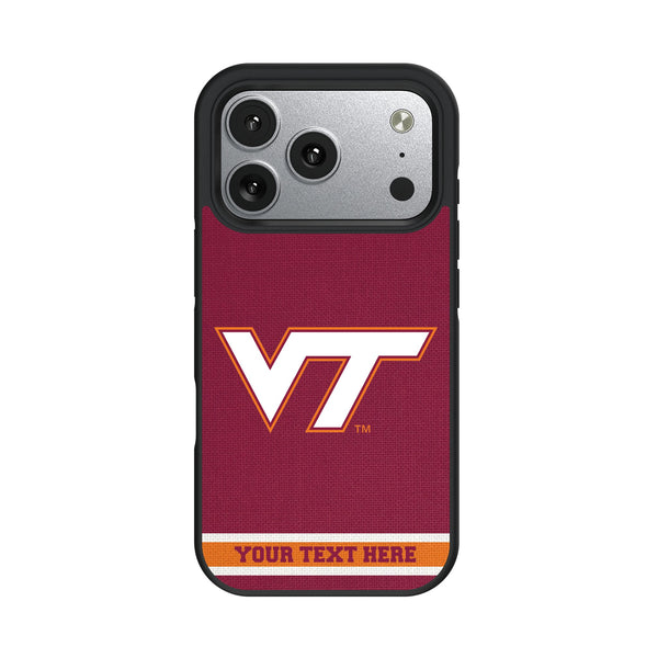 Virginia Tech Hokies Personalized Stripe iPhone Bump Phone Case for Apple iPhone