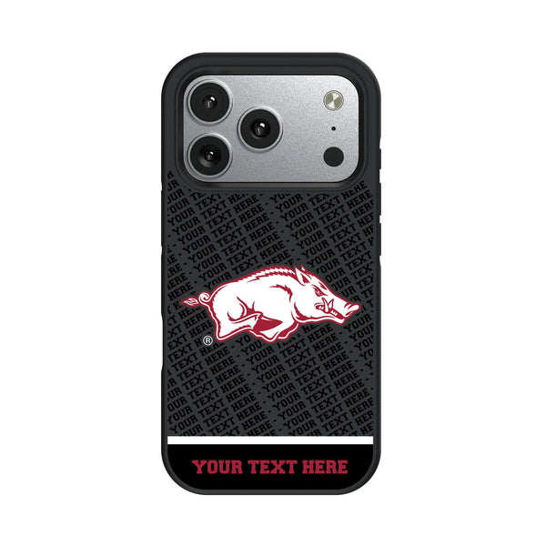 University of Arkansas Fayetteville Razorbacks Personalized EndZone Plus iPhone Bump Phone Case for Apple iPhone