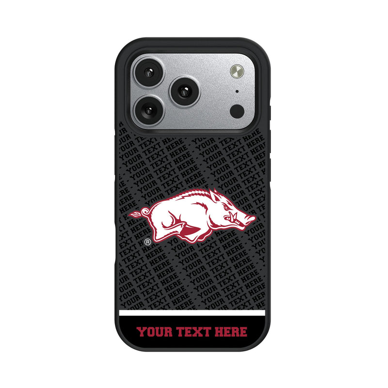 University of Arkansas Fayetteville Razorbacks Personalized EndZone Plus iPhone Bump Phone Case for Apple iPhone