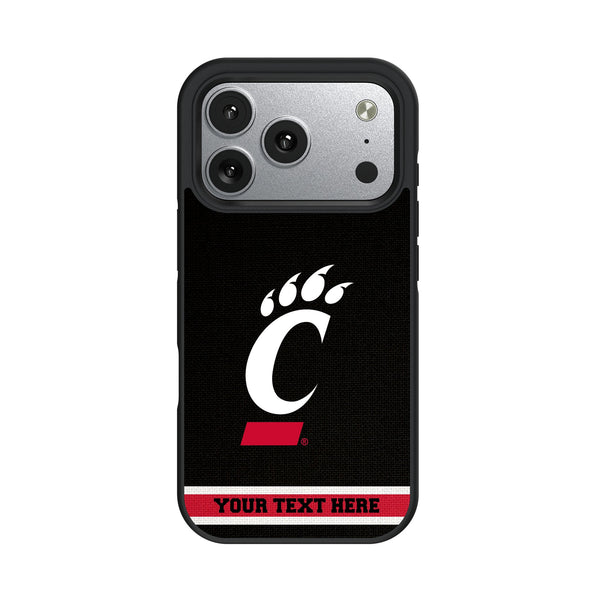 University of Cincinnati Bearcats Personalized Stripe iPhone Bump Phone Case for Apple iPhone